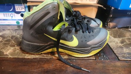 Nike Hyper Quickness Black Volt Green Men's Size 7.5 Basketball Shoes