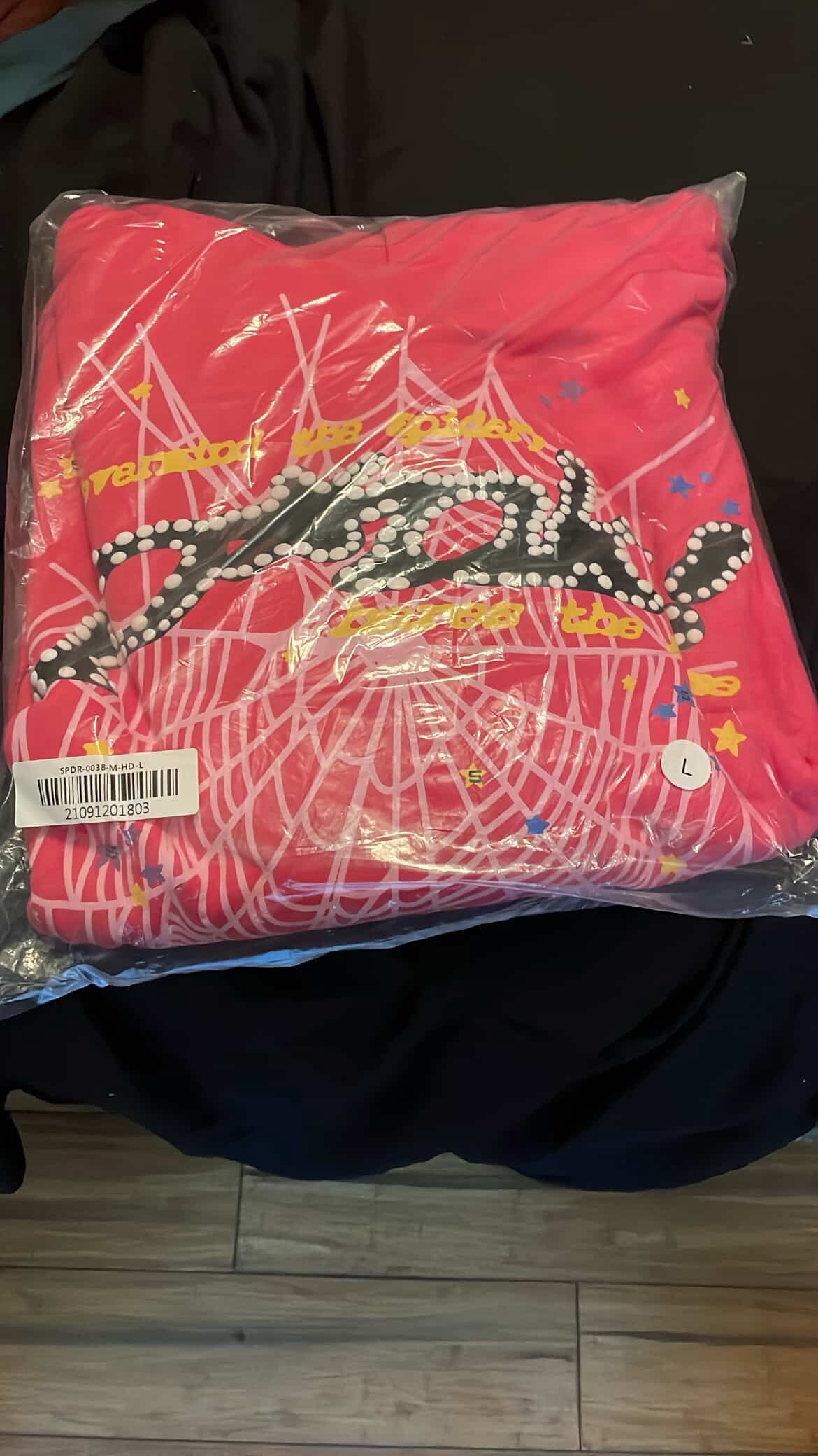 pink sp5der hoodie