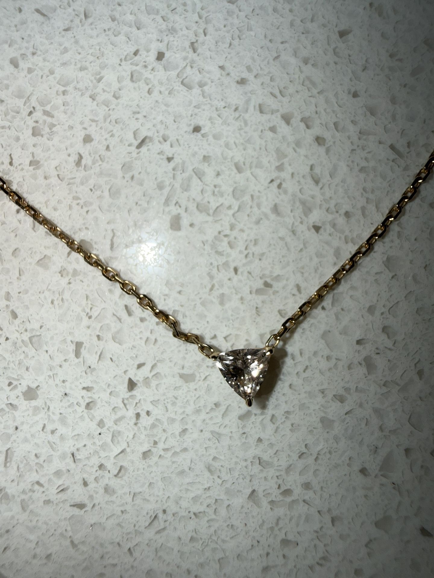 VRAI 1/4ct Diamond Solitaire Necklace 14k Yellow Gold