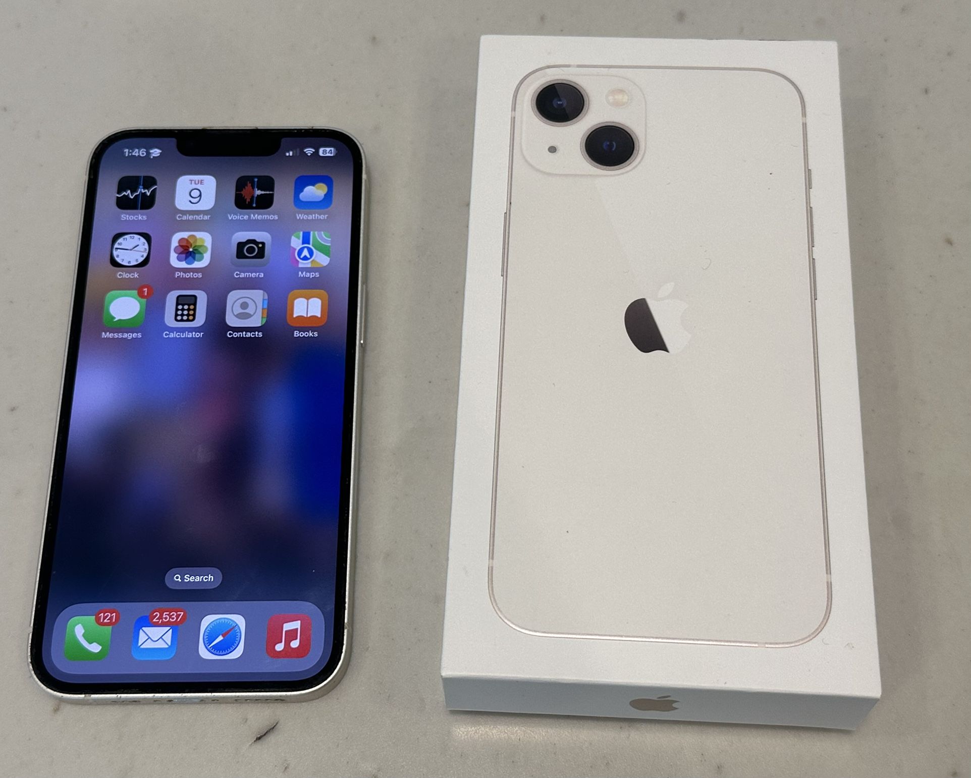 Apple iPhone 13 128GB Starlight White Factory Unlocked Very Good Condition