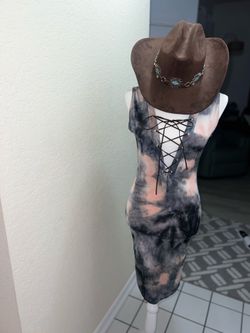 Tie Dye Lace-Up Bodycon Dress Size Small