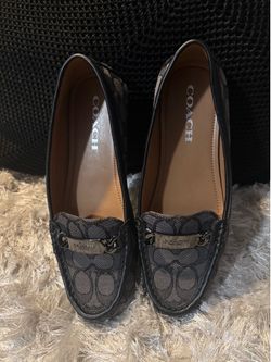 COACH Loafers, Black, Size 7