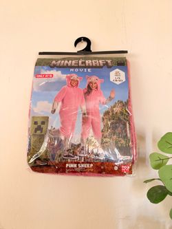 Minecraft Movie Pink Sheep Child Costume Size L (10-12)
