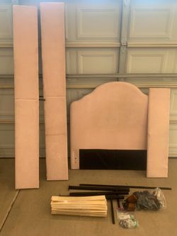 DHP Savannah Upholstered Platform Pink Bed