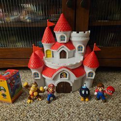 Jakks Pacific Super Mario Princess Peach's Castle With 5 Figures (2 Different Lots)