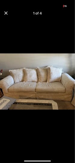 White Couch Set / Queen Sofa Sleeper
