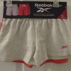 2pk Youth Reebok Shorts Size 7/8 NWT 