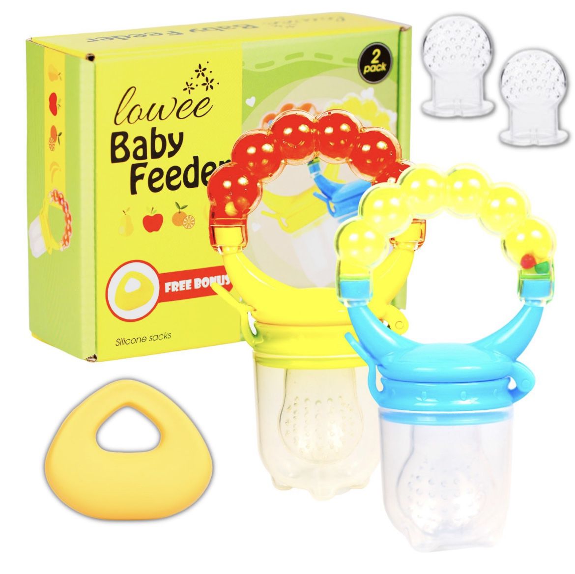 Baby Feeder / 2 Pack / Gift Package / FREE Bonus Teething Toy