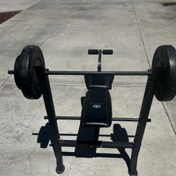 Used Marcy Deluxe Olympic Weight Bench 