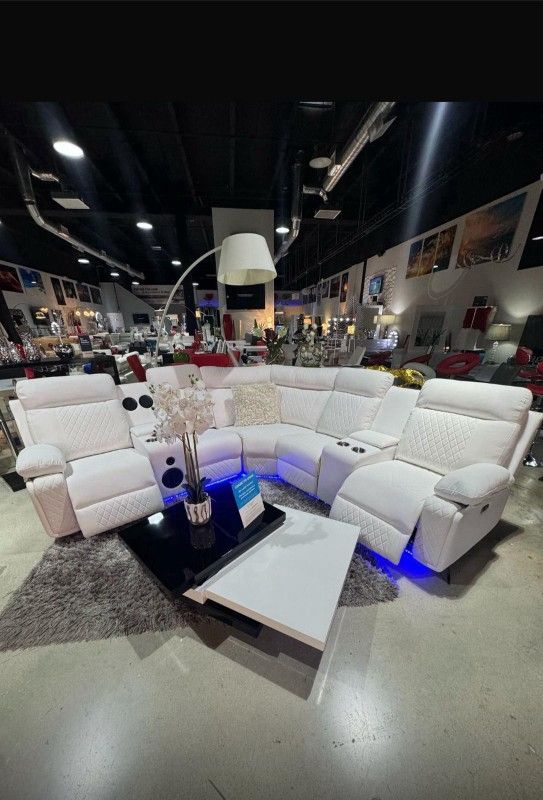 electric reclining sectional  