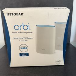 NETGEAR ORBI AC3000 ROUTER AND SATELLITE WHOLE HOME WIFI SYSTEM (RBK50-100CNS)