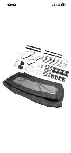 Foldable Soft Bed Topper For Toyota Tacoma 4-Door 6ft 2016-2023 w/ Clear Windows