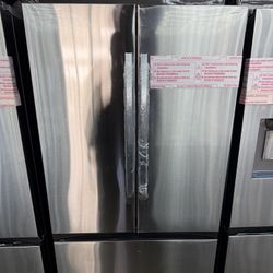 Brand new Samsung 32 cu. ft. Mega Capacity Standard Depth 3-Door French Door Refrigerator in Stainless Steel with Dual Auto Ice Maker