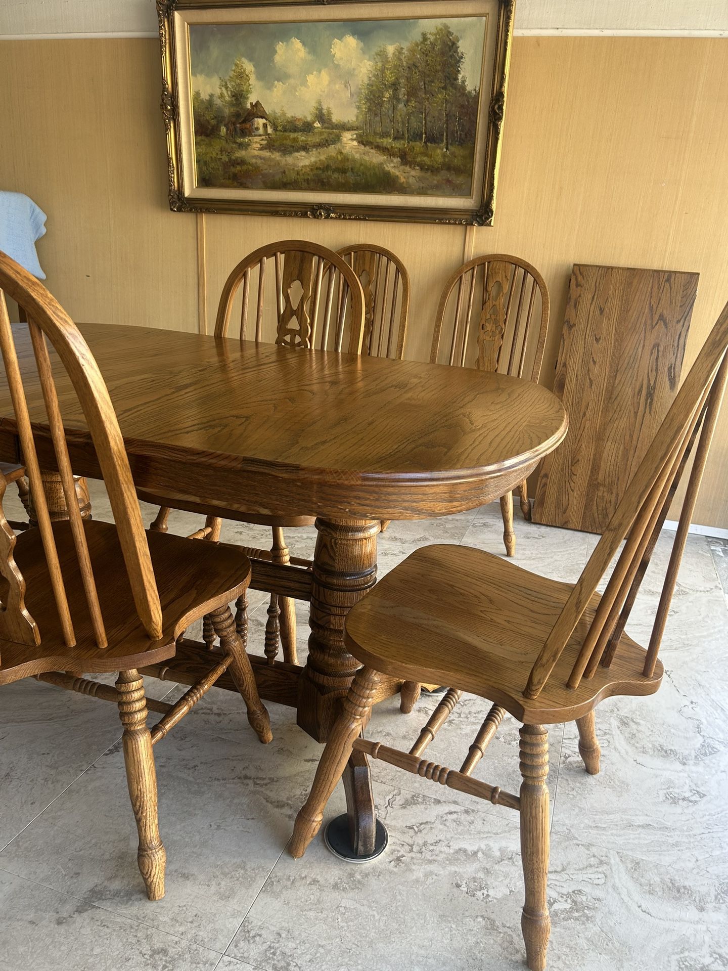 6 Chairs Dining Set 