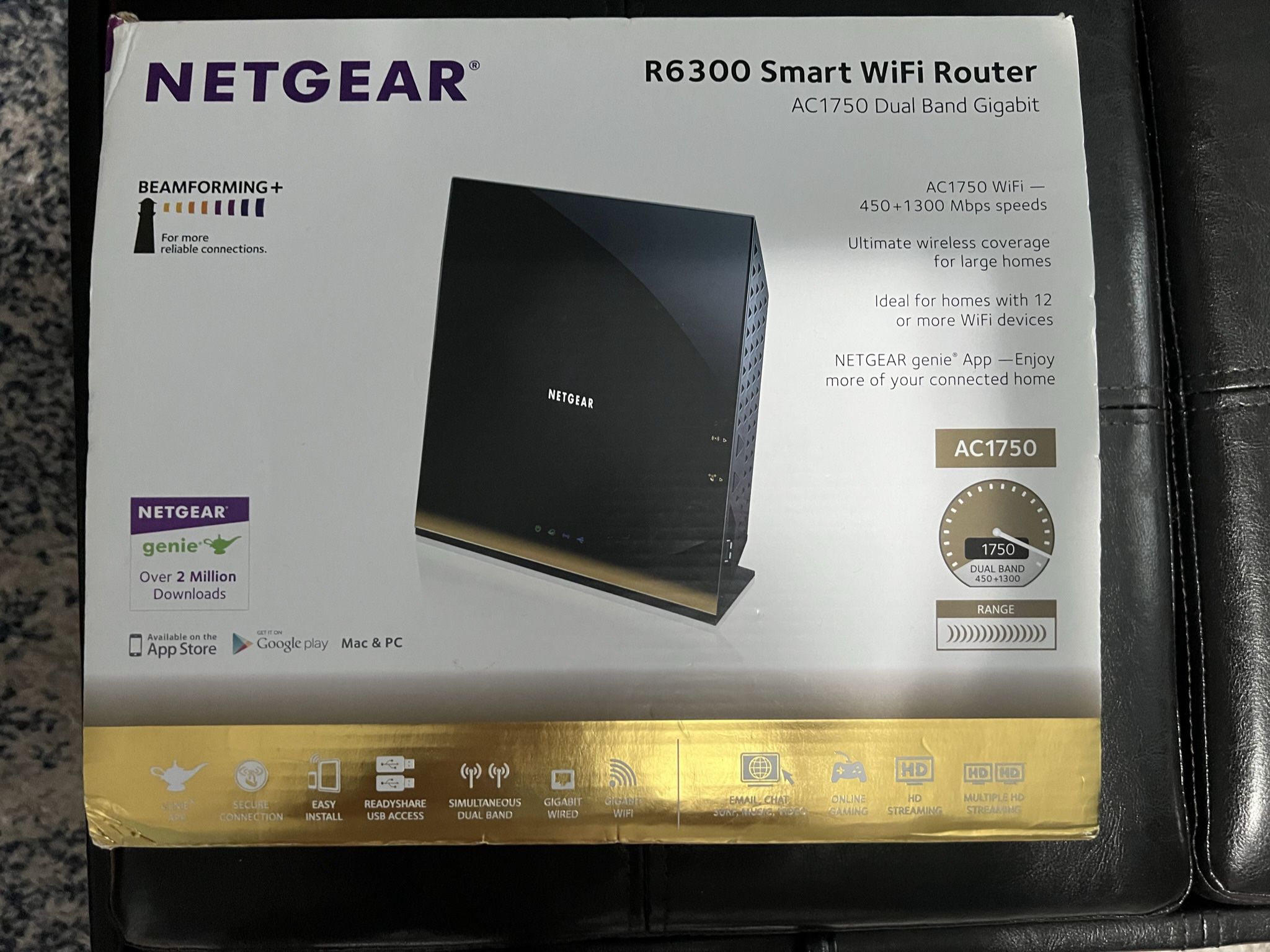 NETGEAR R6300 SMART WIFI ROUTER  AC 1750 Dual Band Gigabit