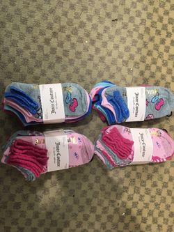 NWT girls Juicy couture socks 32 pairs bundle