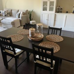 IKEA LANEBERG Dining Table + 4 IKEA STEFAN chairs