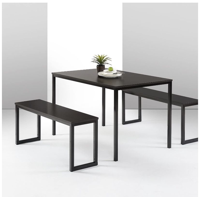 Modern Dining Table for 4 - Two benches/3 piece set