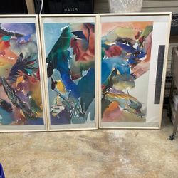 Peter Kitchell Watercolor Abstract 