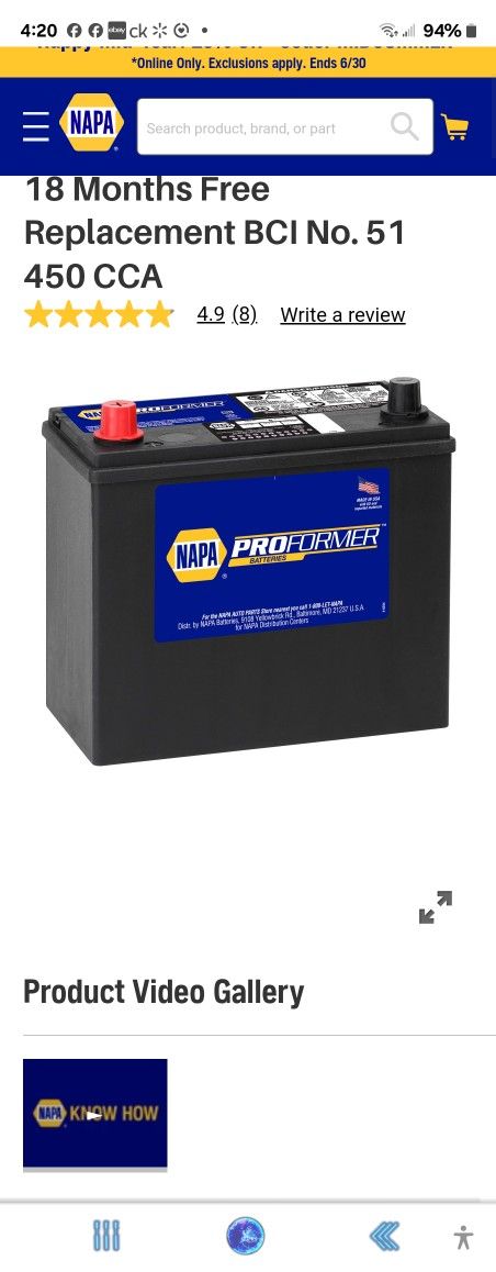 51r Battery About A Month Old