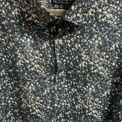 Men’s Blue Button Up Dress Shirt