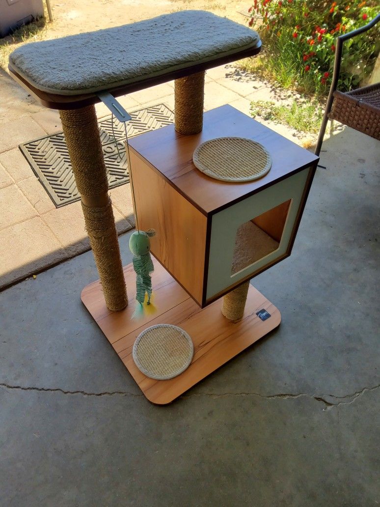 Wooden Cat Tree 42inx34in