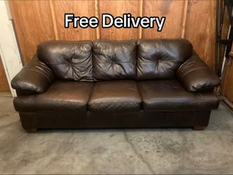 Leather Couch - Free Delivery