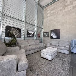 Rawcliffe Light Gray Couch Set- Free Delivery 