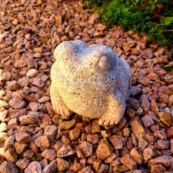 outdoor frog statue 