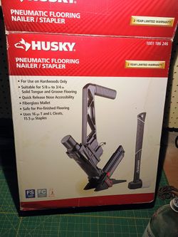 Husky Pneumatic 3-in-1 15.5-Gauge and 16-Gauge 2 in. Flooring Nailer and Stapler