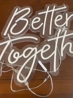 Better together neon sign for sale