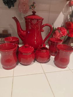 Cafetera Pavillion con 4 tazas Azucarea y Cremera