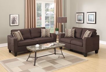 2pc sofa set in grey or brown