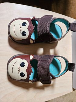Monkey Squeaky Toddler Sandals, used