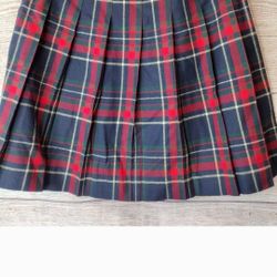  vintage talbots skirt plaid size 8