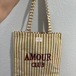Sézane "Amour Club" canvas tote bag