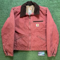 Vintage 2000s Carhartt Detroit rose pink jacket