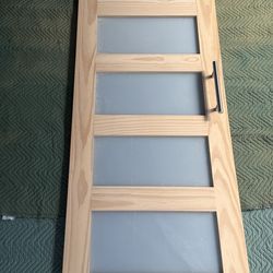 Barn Door Satin Glass with Handle