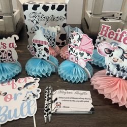 Cow Theme Gender Reveal