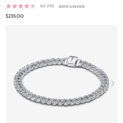 Pandora Timeless Pavé Cuban Chain Bracelet