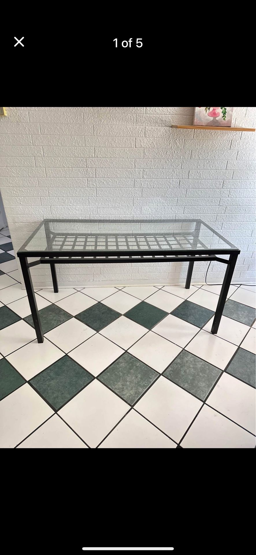 Glass Top Dining table