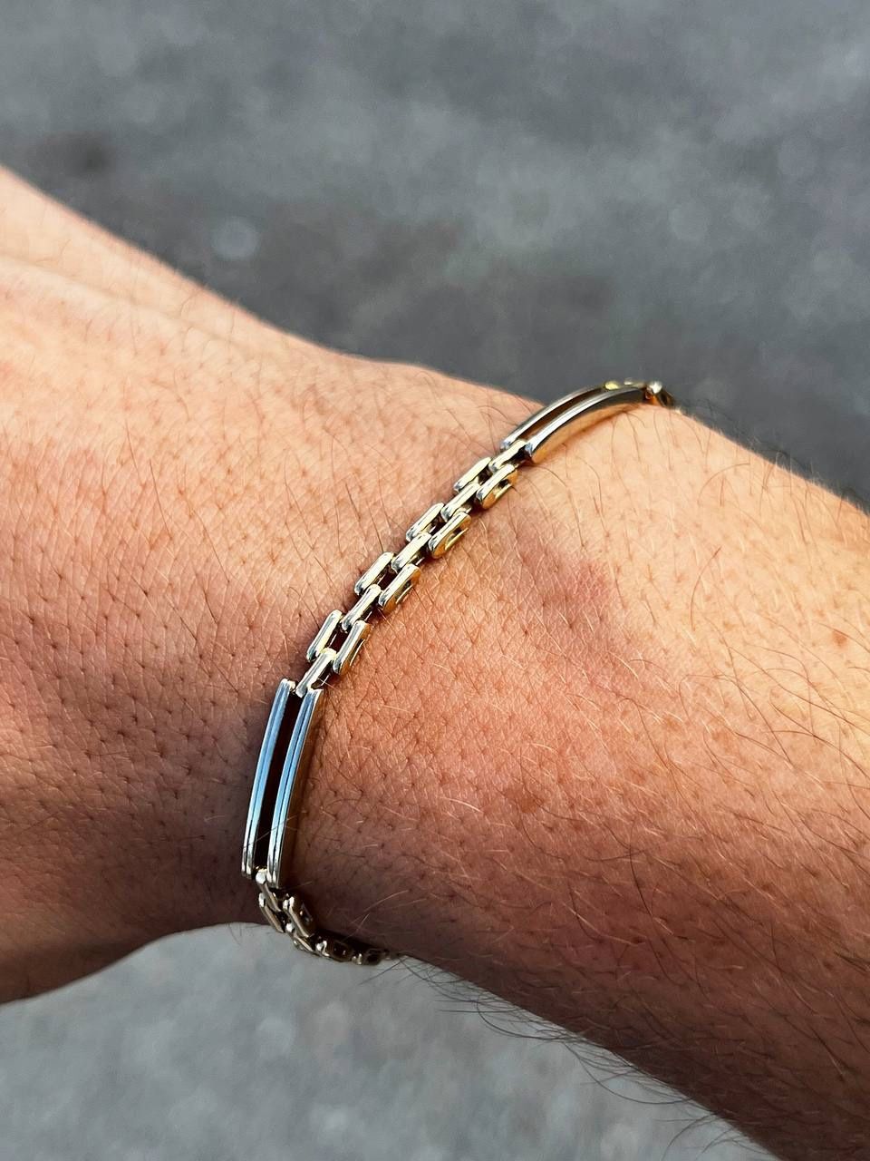 14k yellow gold solid links 7.5 inches bracelet 9.9 grams