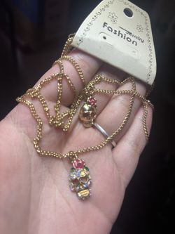 Skull Gold Necklace 