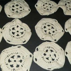 Vintage Crotchet Doilies - set of 12