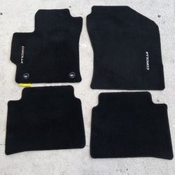 Toyota Corolla 2014 To 2020 Black Floor Mats With Logo And Leather Seat Covers