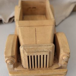 Vintage Handmade Wooden 1932 Ford Roadster Car 10.25" x 4.5" x 3.75"