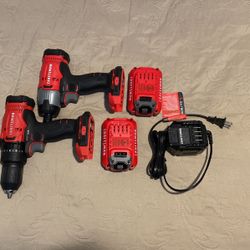 Set De Taladro y Impacto Con Baterías y Cargador