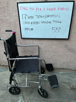 Medline 17" Transport Wheelchair