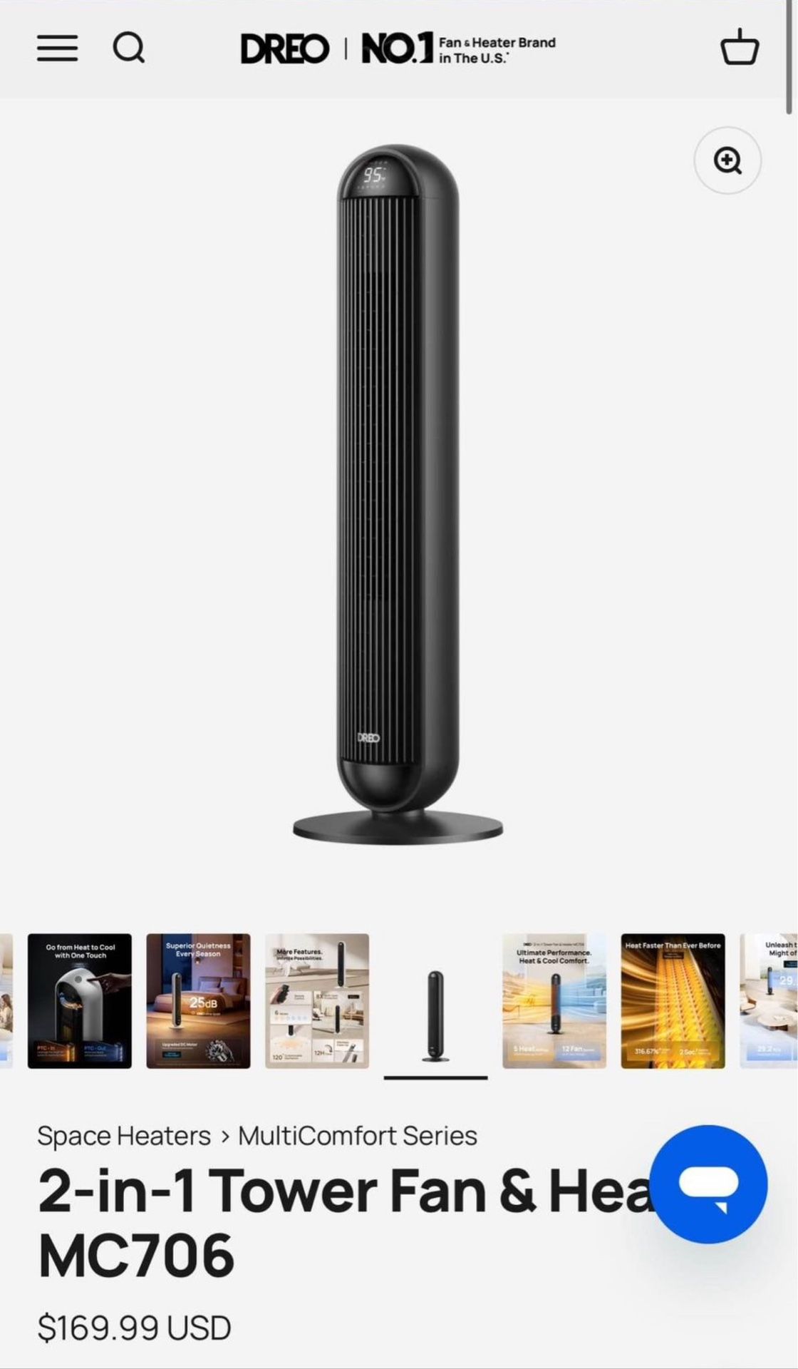 Dreo heater and fan