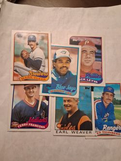 1986, 1989 Topps Baseball Cards